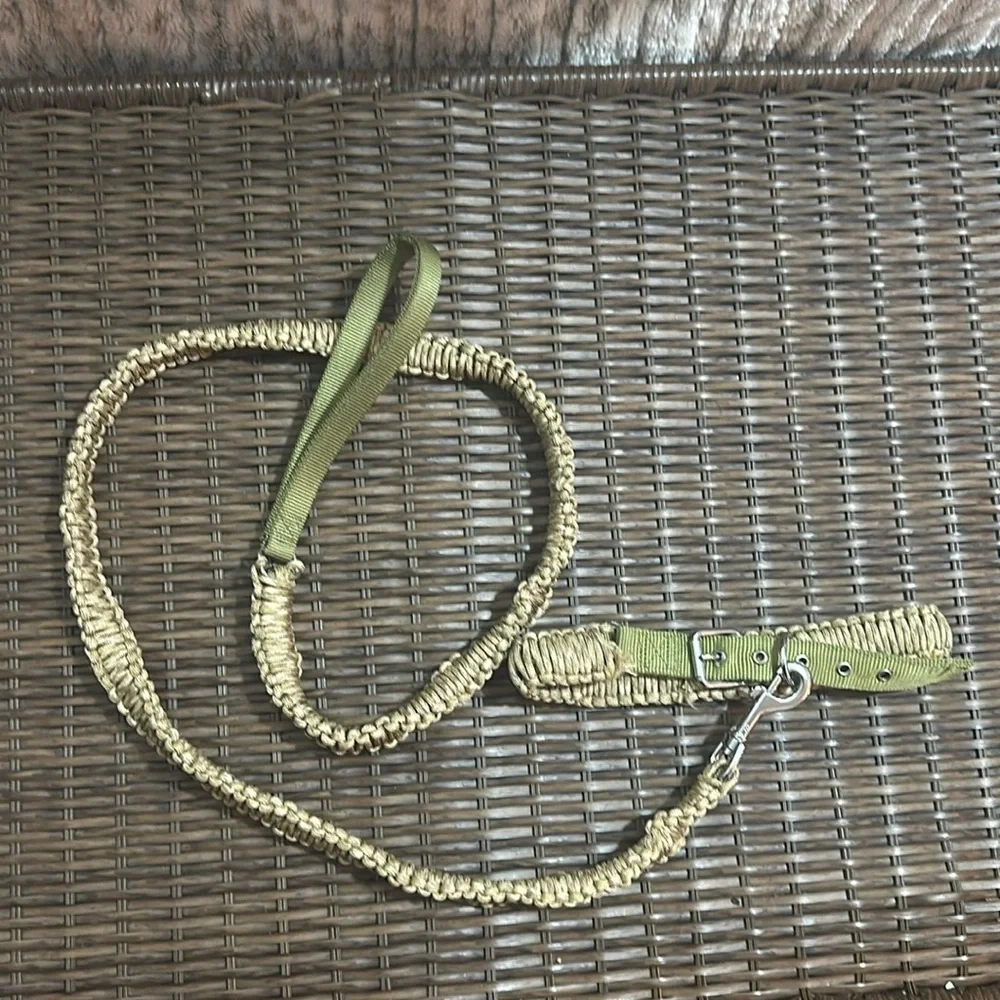 Aspen pet pair cord dog leash 3/4” x 5” and collar